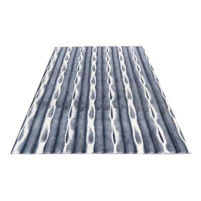 Teppich OBSESSION "My Waves 305", blau, B:120cm H:22mm L:170cm, Polyester, Teppiche, Teppich, Uni Farben, Hoch-Tief Effekt, besonder weich, Wohnzimmer
