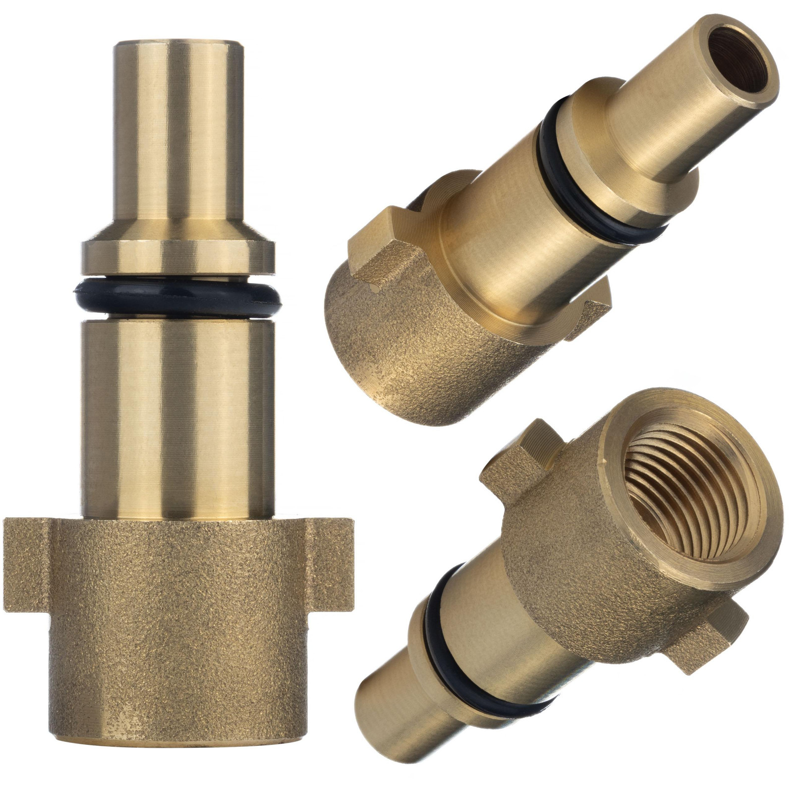 Rosfix Adapter Bagnet Messing Spuitaccessoire met 1/4 inch Binnendraad, 160 bar, 60°C, compatibel met Nilfisk en Lavor