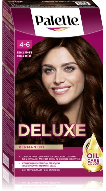 Schwarzkopf Palette Deluxe coloration cheveux permanente teinte 4-6 Mocca Brown 1 pcs