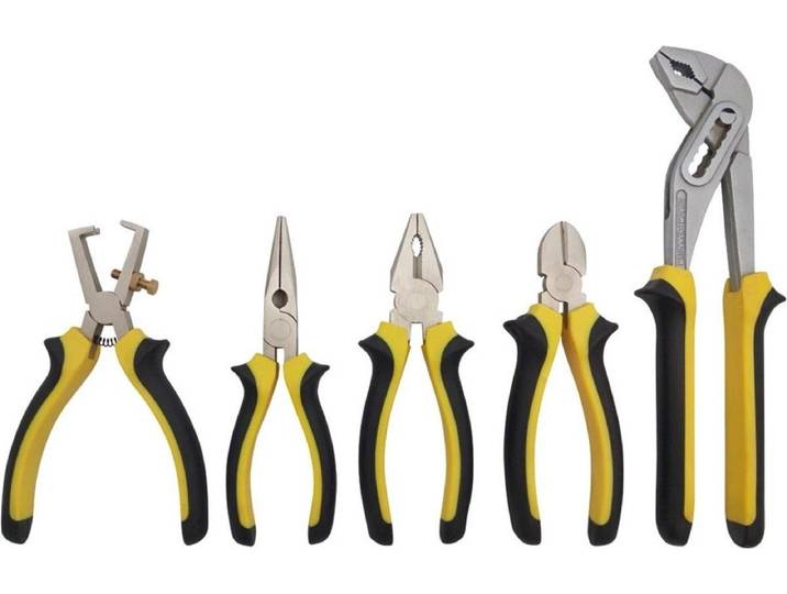 Velleman HPSET1 - 5-delige tangenset - Chroom-vanadiumstaal - Geel