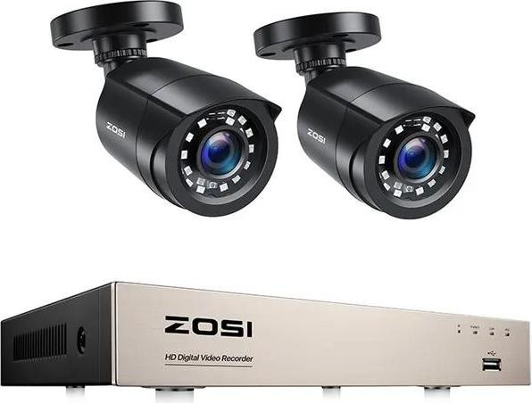 ZOSI Bewakingscamerasysteem met 8 kanalen en 1080P resolutie