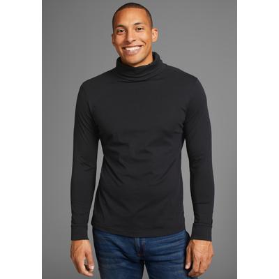 Rollkragenshirt BRUNO BANANI, Herren, Gr. XL (56/58), schwarz, Obermaterial: 100% Baumwolle, unifarben, Basic, normal, Shirts, auch zum Unterziehen