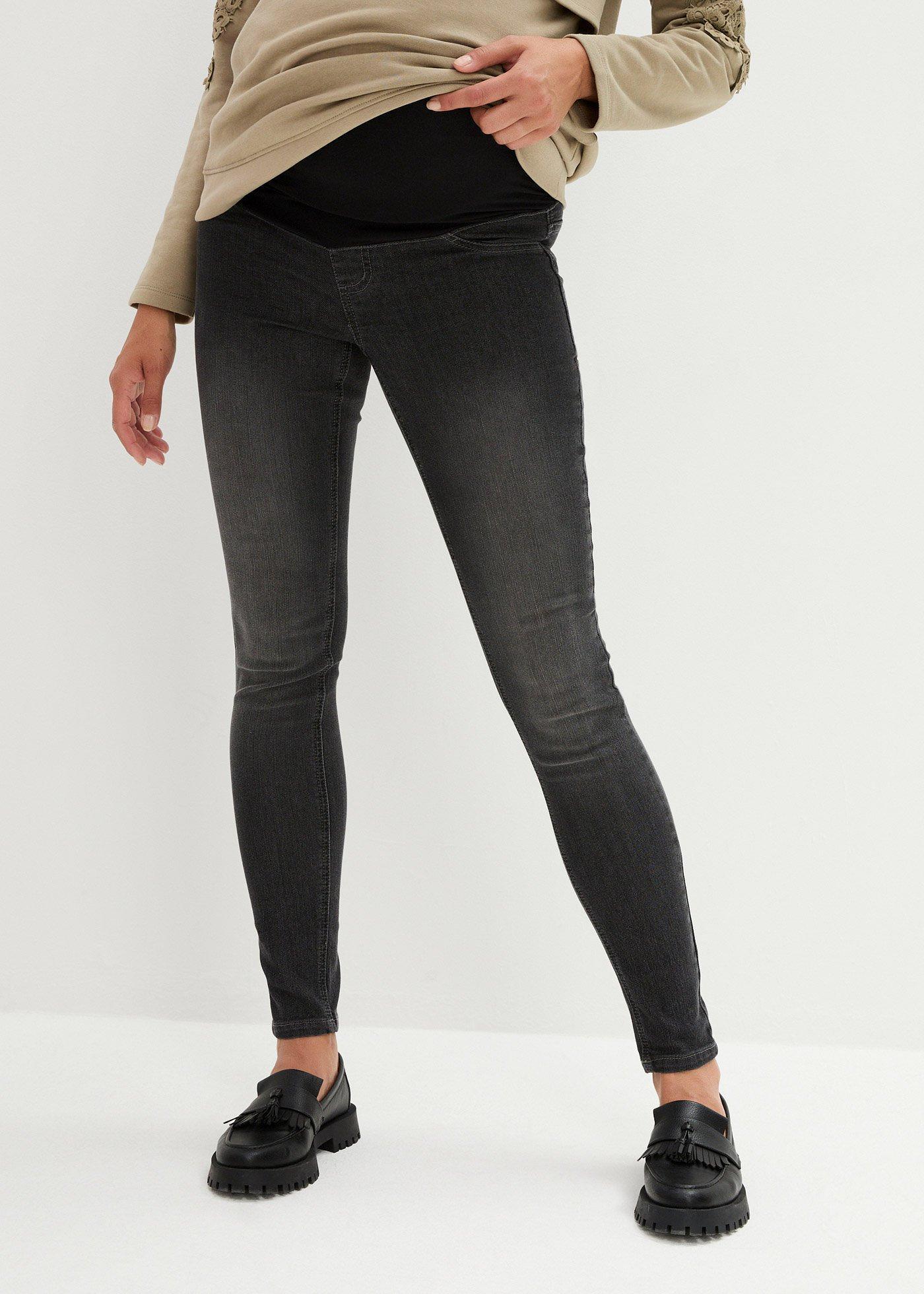 bonprix Umstandsjeggings mit Baumwolle (2er Pack) Skinny, blau, Gr.48, Skinny-Jeans für die Schwangerschaft im Doppelpack, 82% Baumwolle