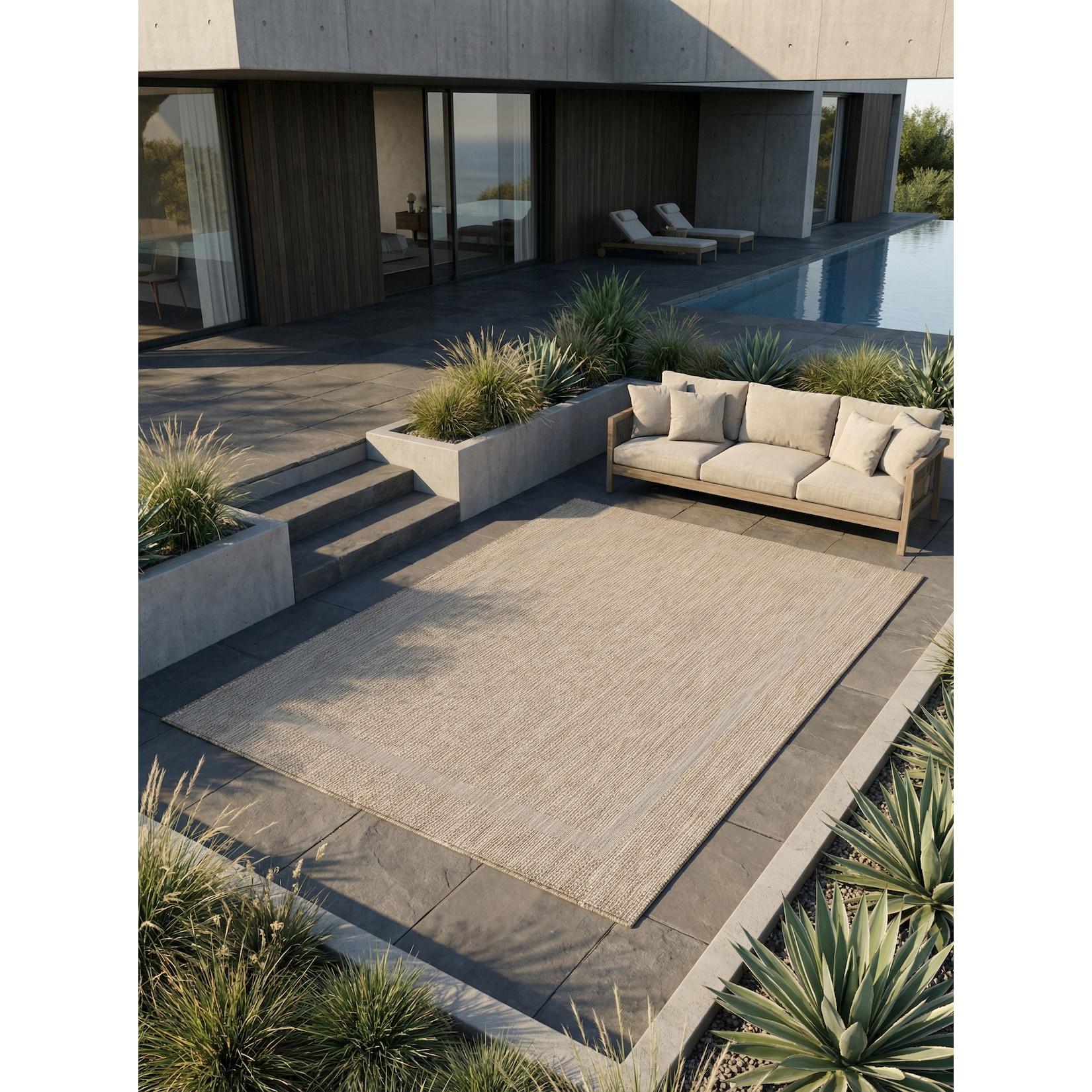 Outdoorteppich ALSTER, einfarbig, Beige, 80 x 250 cm