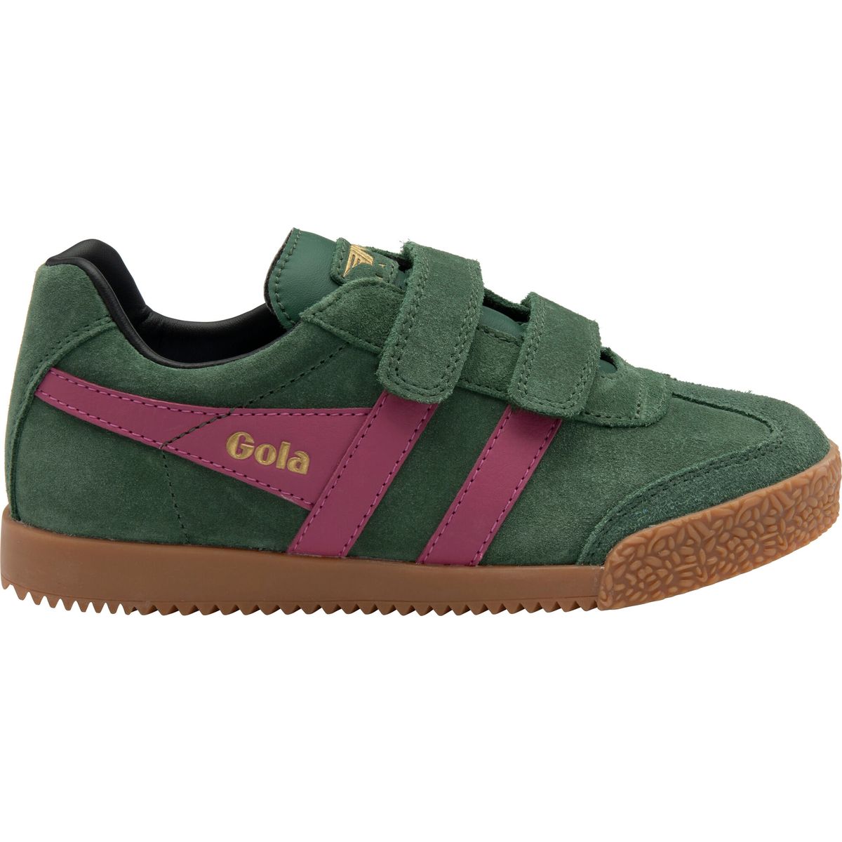 Gola Harrier Strap Sneaker Kids evergreen/fuchsia/black (NK) 11K CKA192-NK-11K-evergreenfuchsiablack