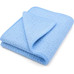 BADfabrik24 Mikrofaser Waffeltuch blau