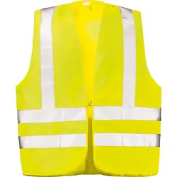 Mischgewebe-Warnweste "BASIC" Kl. 2 mit Schulterreflex - L - gelb