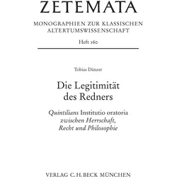 Die Legitimität des Redners, Sachbücher von Tobias Dänzer