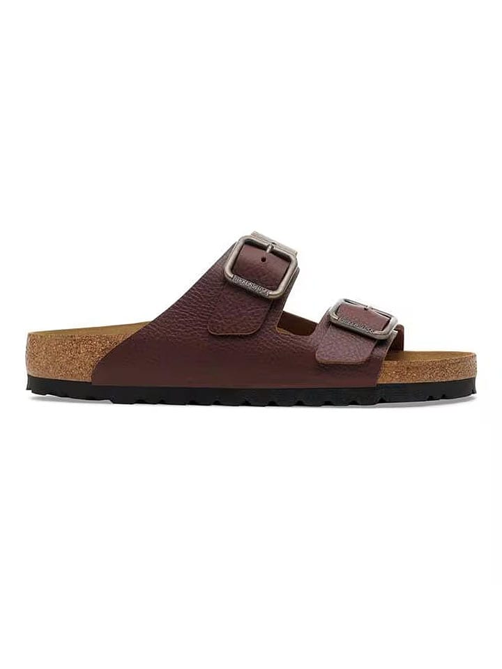 Birkenstock Leder-Pantoletten "Arizona" in Braun - 43