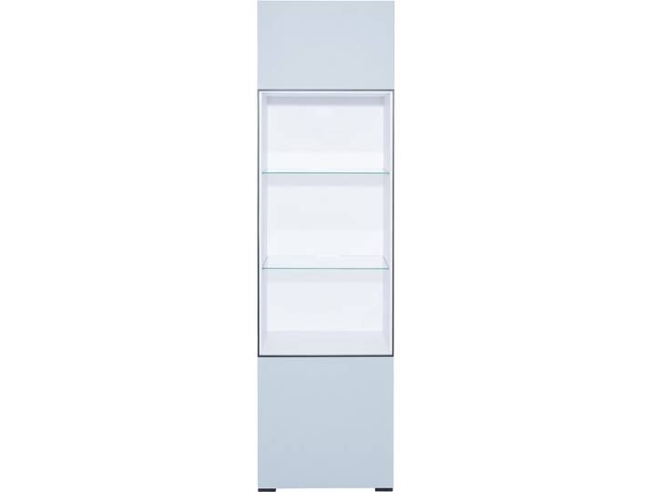 Vitrine Setup eisblau Holzwerkstoff/Glas B 57.6 H 214 cm - Vitrine