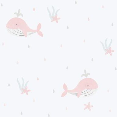 Galerie Wallcoverings Bambino Collection Little Whales Matte Finish Non-woven Wallpaper Roll