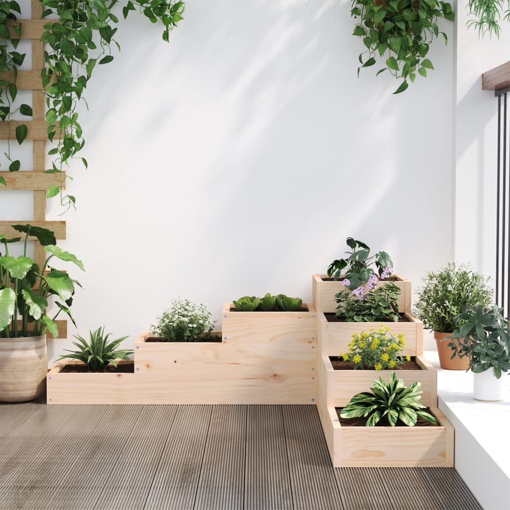 vidaXL Jardinière de jardin à 4 niveaux 106x104,5x36 cm
