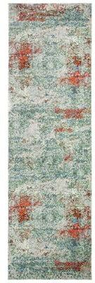SAFAVIEH Luxor Arnisa Modern Abstract Distressed Ivory / Blue Rug