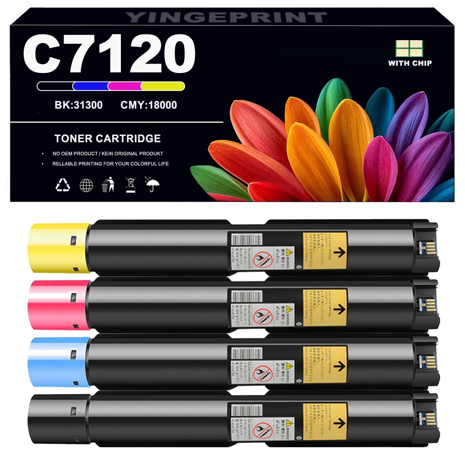 Tonerkartuschen für Xerox Versalink C7120/C7125/C7130, 4er-Set