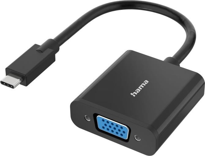 Hama USB Type-C naar VGA (D-Sub) Adapter met rechte connector, mannelijk naar vrouwelijk