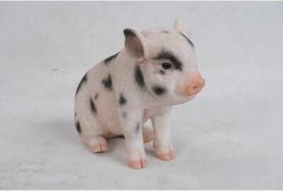 Hi-Line Gift Ltd. Sitting Baby Pig Withblack Spots