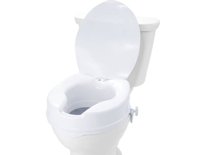 VEVOR Verhoogde Toiletbril Verhoogde Toiletbril 10cm 136 Kg Draagvermogen Universele Verhoogde Toiletbril Schroefstangslot met Toiletbril voor Gehandicapte PatiëNten Zwangere Vrouwen