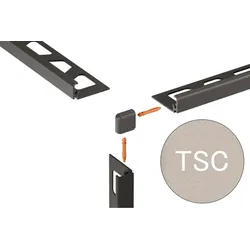 Schlüter Systems JOLLY-TSC Außenecke 90° Aluminium TSC - strukturbeschichtet creme Höhe: 11 mm