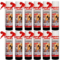 Fischer Zargenschaum Montageschaum Schnellschaum PU 400 B2 - 2K - 12 Stück