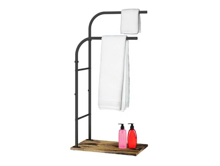 Relaxdays Industrial Handtuchständer mit Ablage