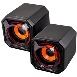 Esperanza 2.0 usb speakers, PC Lautsprecher, Orange, Schwarz