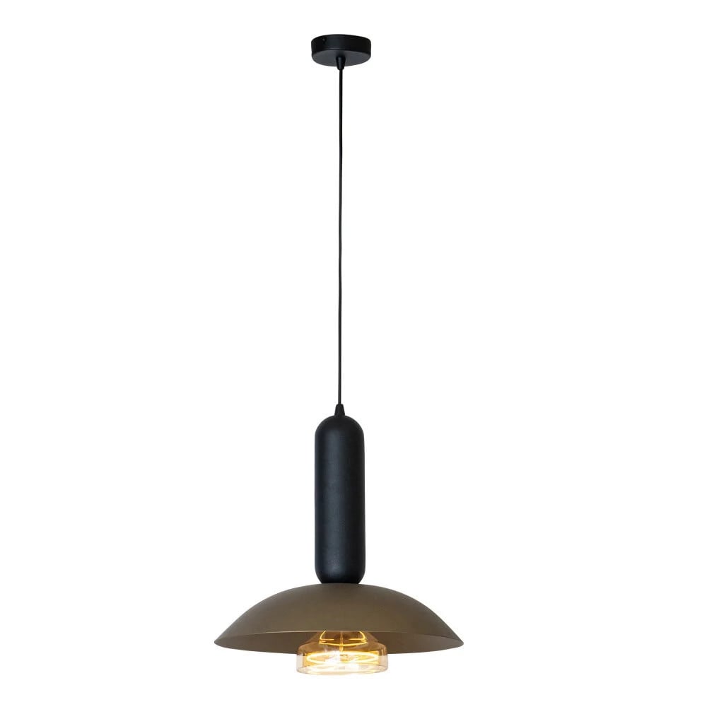 Lucide GRANTHAM Hanglamp - Bruin - Ø 40 cm - Dimbare Metalen Pendellamp - E27