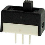 Daily Well Miniatuurschakelaar voor printplaatsing, 1-polig, Aan/Uit, 2.54 inch