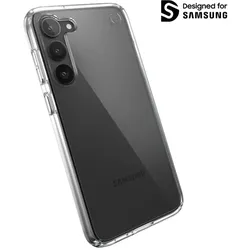 Hülle Speck Presidio Perfect-Clear für Samsung Galaxy S23+ s povrchovou Beschichtung MICROBAN (transparent)