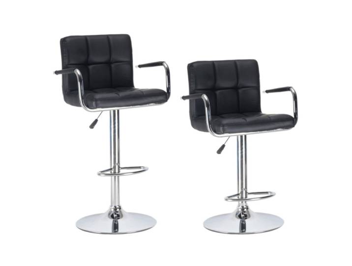Barhocker LUISA 2er Set schwarz