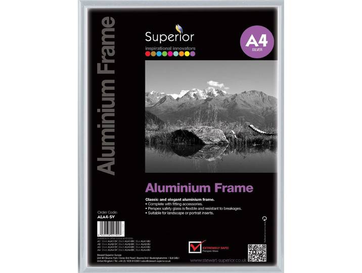 Seco fotolijst - A4 - 21 x 29.7cm - zilver geborsteld aluminium - 11mm frame