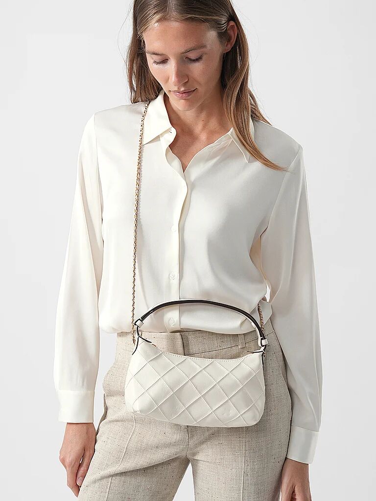 TORY BURCH Ledertasche - Pouche FLEMING creme W