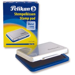 Pelikan Stempelkissen 5 x 7 cm Blau Metallic-Gehäuse