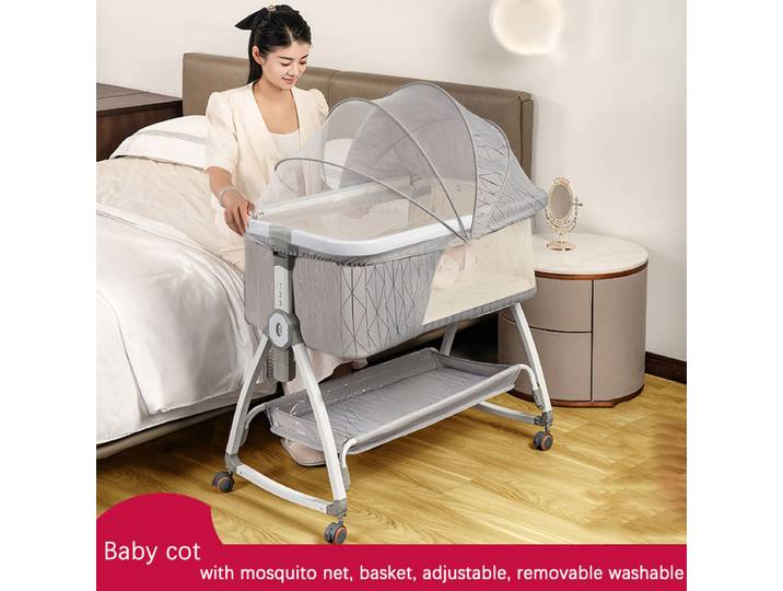 Berceau pour nouveau-né avec moustiquaire, berceau pliable et amovible pour bébé, berceau de couchage multifonctionnel pliable pour bébé