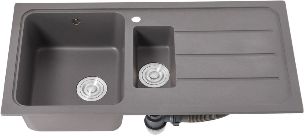 Garden Sanctuary Modern Quartz Resin Composite Kitchen Sink with Waste Kit