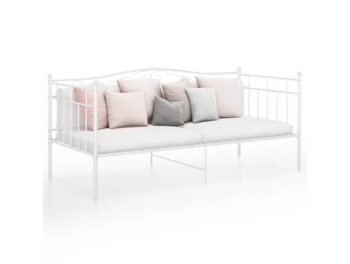 (6881)Cadre de Canapé-lit STAR CHIC Lit de repos - Blanc Métal 90x200 cm