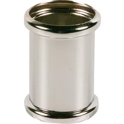 Doppelmuffe Messing verchromt 32 x 32 mm, mit 2 O-Ringen