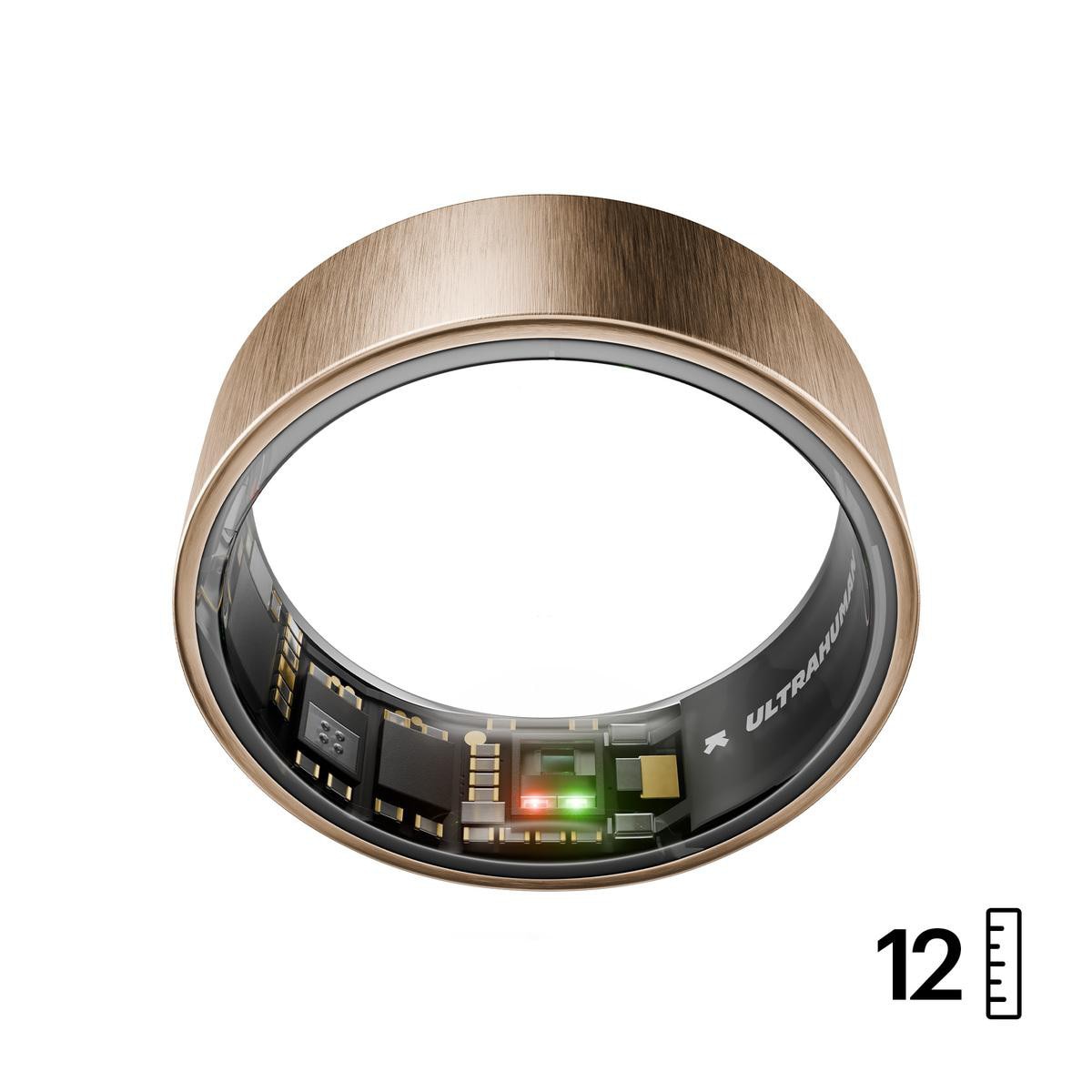 ULTRAHUMAN Ring Air - Smart Ring für Frauen und Männer - Schlaf -und Fitness Tracking Wearable - Herzfrequenz - Smartring Rose Gold Größe 12