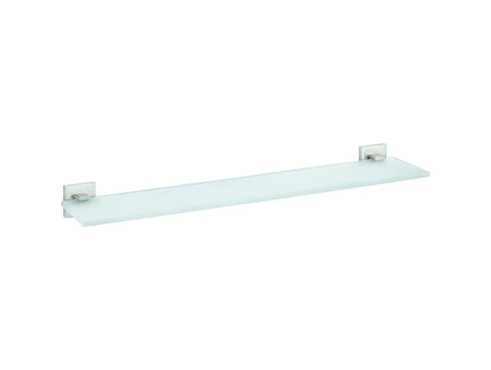 Tablette en verre Tesa Exxclusiv - Accessoire de Salle de Bain - Acier Inoxydable - Forme Angulaire