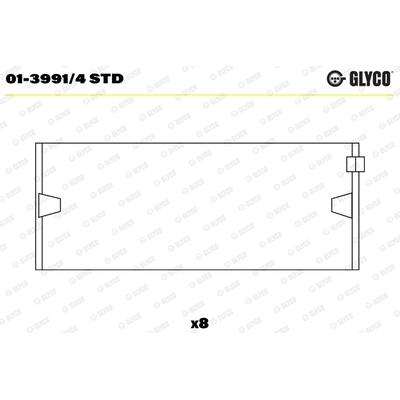 GLYCO Pleuellager 01-3991/4 STD für TOYOTA