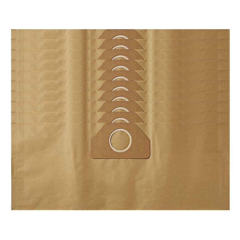 Nedis Staubsaugerbeutel | 10 Stück | Papier | Meist verkauft für: Kärcher 2201 | Braun (10x) (DUBG111KAR10)