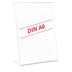 Böttcher-AG Tischaufsteller A6, aus Kunststoff, L-Form, einseitig