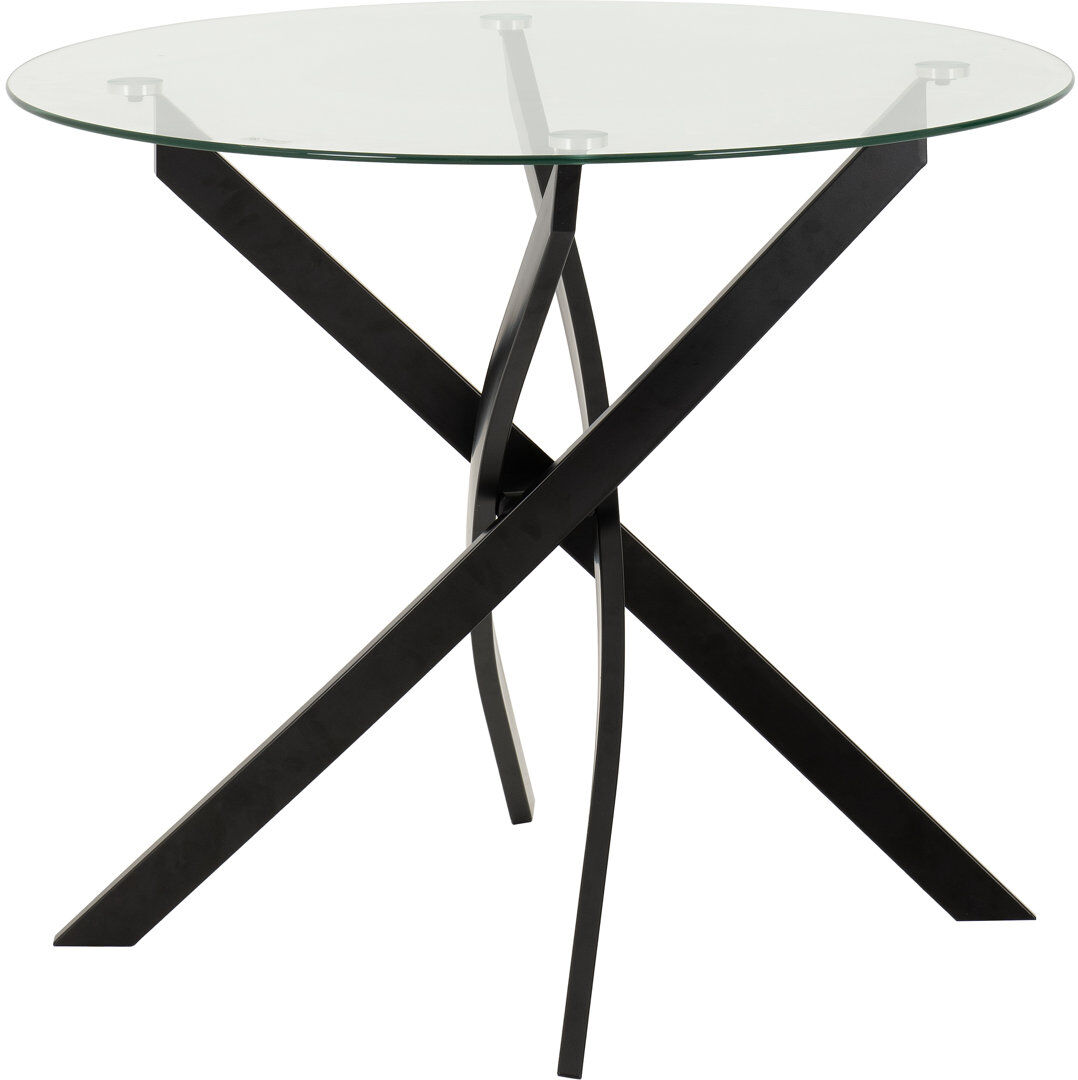 Metro Blonnie Round Glass Top Dining Table Glass