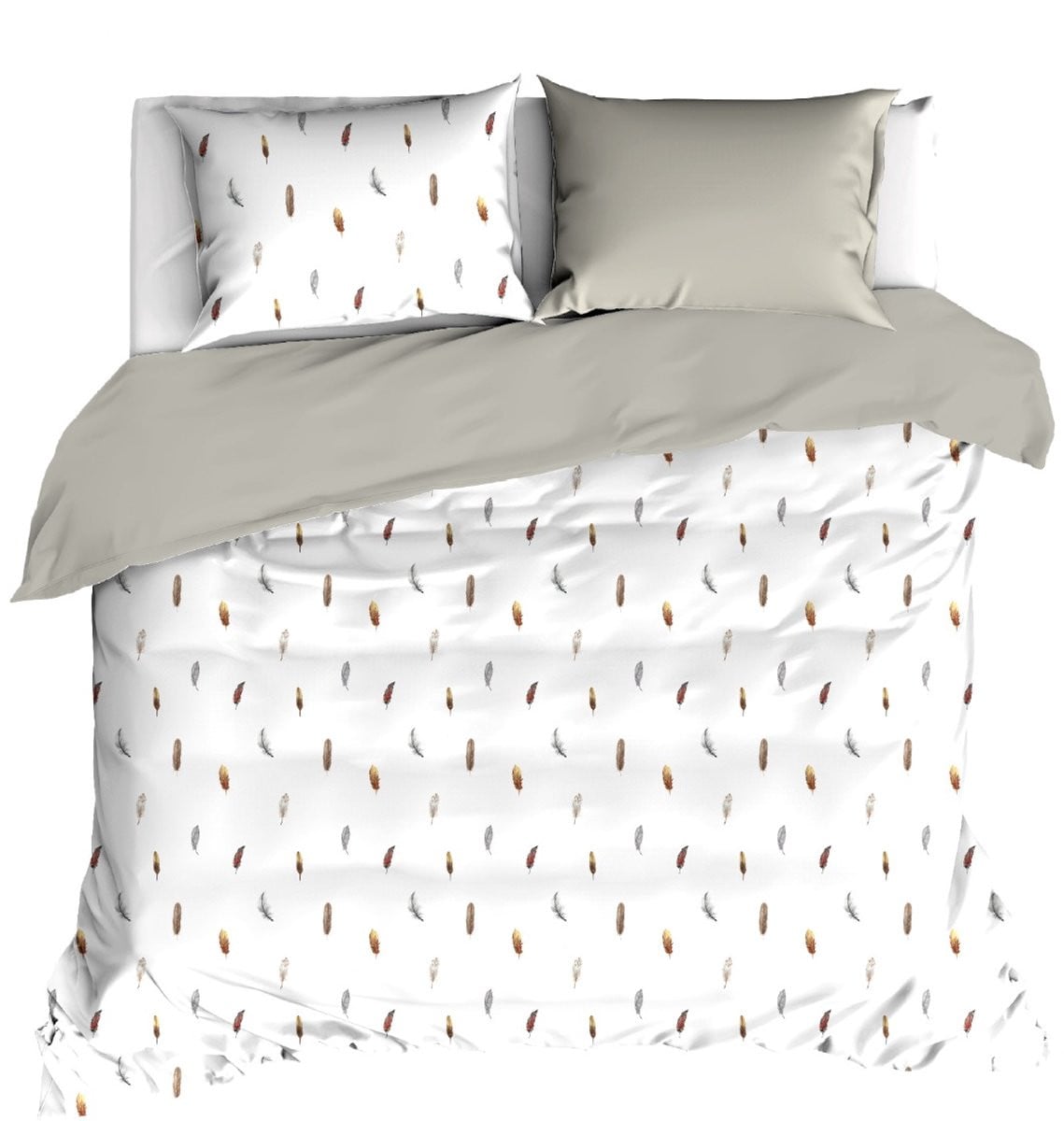 Linolux Dekbedovertrek Small Feathers Multi 2-persoons