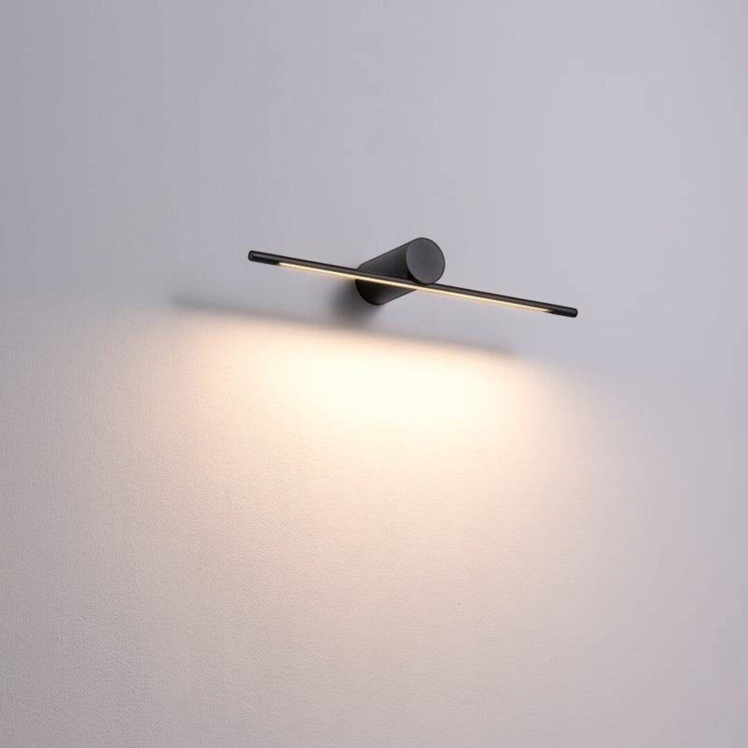 UltraBeam 6 Watt Picture Wall Light Fitting 3000k Warm White LED 500mm Wide Black 12cm H X 50cm W X 12cm D