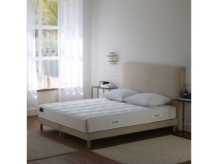Matelas hybride mousse sommier tête de lit lattes 2x80x200