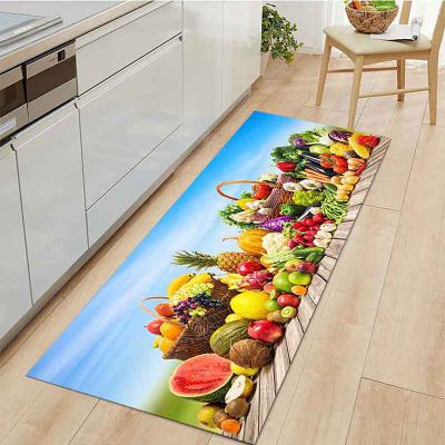 LightInthebox Fruits Kitchen Mat Non-Slip Oil Proof Floor Mat Rug Indoor Outdoor Mat Bedroom Decor Bathroom Mat Entrance Rug Door Mat