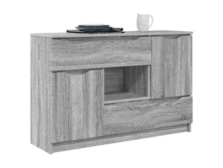 BEL-ACHAT* Buffet - Bahut Meuble Enfilade - Fonction d'affichage Gris Sonoma 100x30x65 6 Bois d'ingénierie Prom47238715