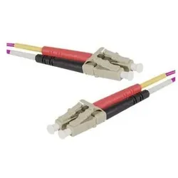 Exertis Connect LWL Patchkabel HD, 50/125 μm, OM4-Faser, LC Duplex Stecker/Stecker, 30,0 m UPC UPC-Schliff (30 m), Netzwerkkabel