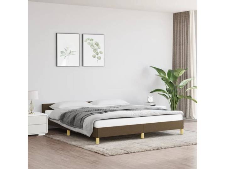 Structure de lit - VIDAXL - Marron foncé - 180x200 cm - Bois massif