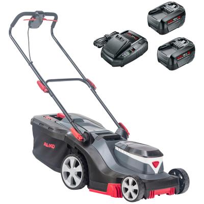Akkurasenmäher AL-KO "HOME AND GARDEN COMPATIBLE 38.2 Li Comfort", grau, Rasenmäher, 38 cm Schnittbreite, inkl. 2 Akkus und Ladegerät
